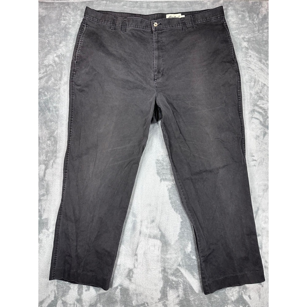Eddie Bauer Mens Chino Pants Size 44 Gray Cotton Flat Front‎ Straight Leg